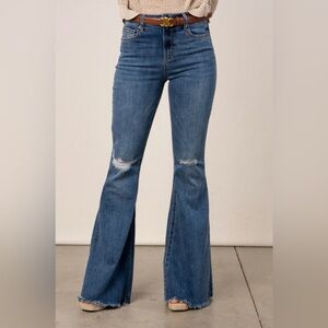 Sneak Peek Classic Blue Wide Leg Jeans